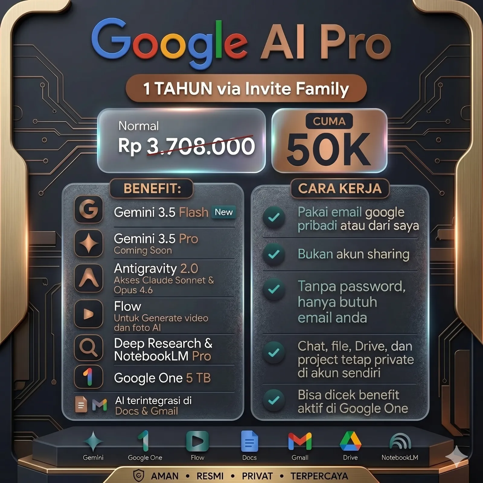 Google AI Pro 1 Tahun