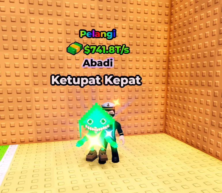 Brainrot Ketupat Kepat Mutasi Rainbow Kick A Lucky Block