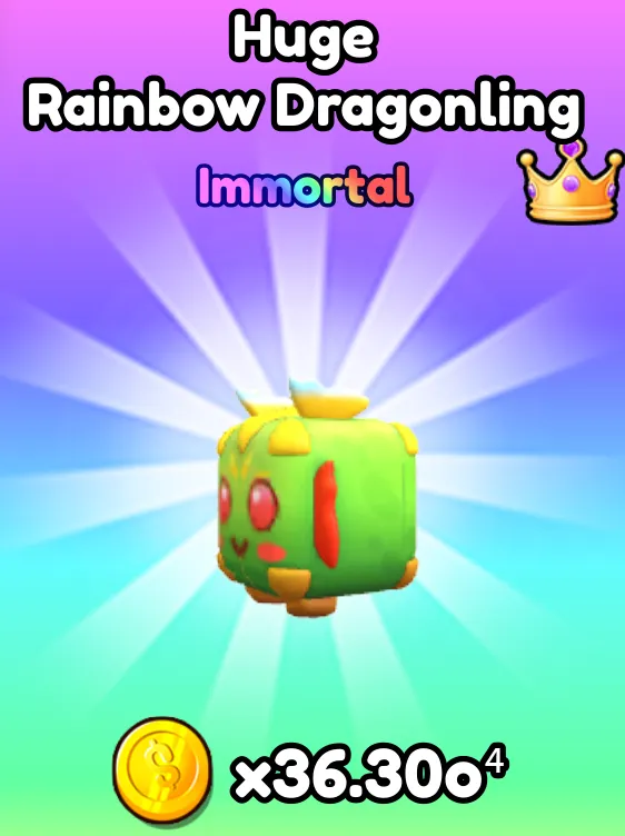 Huge Rainbow Dragonling Pet