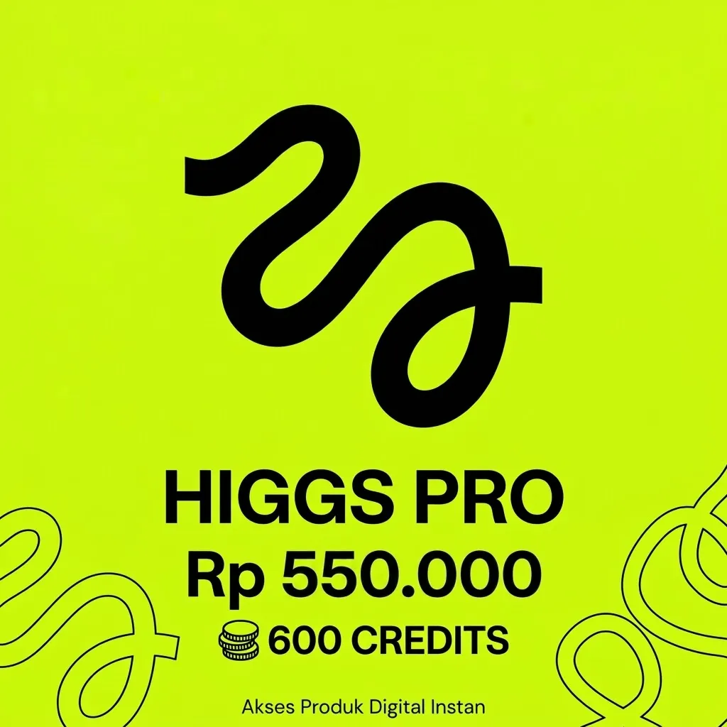 Voucher Lisensi Higgsfield AI Video Generator Pro 600 Komputasi Render Cepat